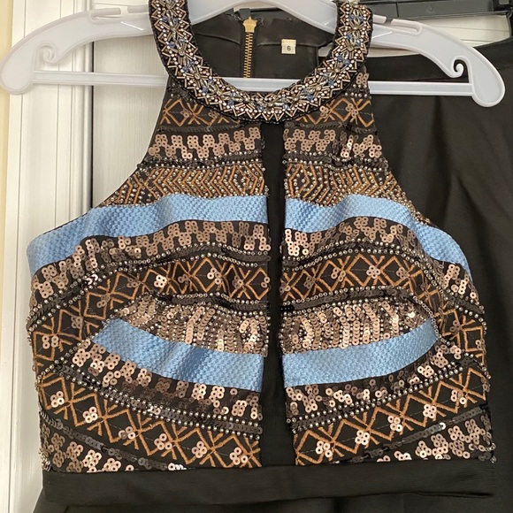 Tony Bowls Beautiful 2 Piece Prom Dress - Picture 3 of 4